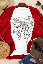 Load image into Gallery viewer, Full Size Bow Round Neck Short Sleeve T-Shirt
