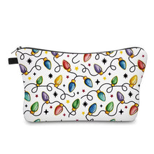 Load image into Gallery viewer, Pouch - Christmas Holiday Lights on White
