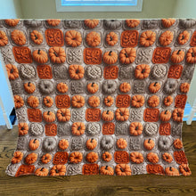 Load image into Gallery viewer, Blanket - Halloween - Knit Pumpkins
