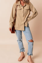 Load image into Gallery viewer, Frill Button Up Long Sleeve Shacket
