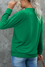 Load image into Gallery viewer, Candy Cane Round Neck Long Sleeve Sweatshirt
