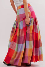 Load image into Gallery viewer, Color Block Elastic Waist Maxi Skirt
