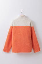 Load image into Gallery viewer, Contrast Half Zip Long Sleeve Sweatshirt

