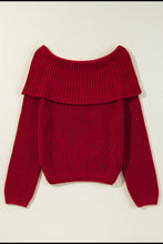 Load image into Gallery viewer, Off-Shoulder Long Sleeve Sweater
