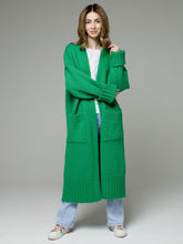 Load image into Gallery viewer, Pocketed Open Front Dropped Shoulder Cardigan

