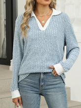 Load image into Gallery viewer, Johnny Collar Long Sleeve T-Shirt
