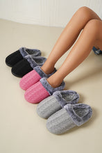 Load image into Gallery viewer, Cable-Knit Fluff Round Toe Slippers
