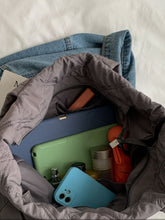 Load image into Gallery viewer, Quilted Nylon Large Tote Bag
