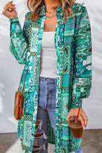 Load image into Gallery viewer, Printed Button Up Long Sleeve Cardigan
