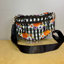 Load image into Gallery viewer, The Roni Nylon Crossbody - Halloween Fall Plaid Pumpkin Floral

