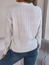 Load image into Gallery viewer, Cable-Knit V-Neck Long Sleeve Sweater
