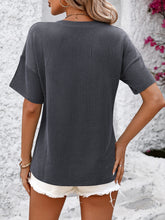 Load image into Gallery viewer, V-Neck Dropped Shoulder T-Shirt
