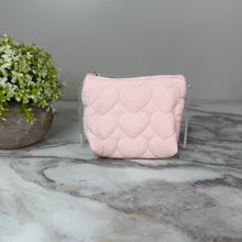 Load image into Gallery viewer, Mini Pouch - Stitched Hearts, Light Pink
