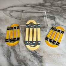 Load image into Gallery viewer, Jumbo Paperclip - Yellow Crayon
