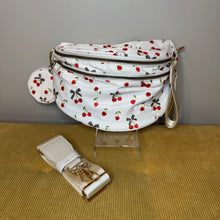 Load image into Gallery viewer, The Roni Nylon Crossbody - Cherry on White
