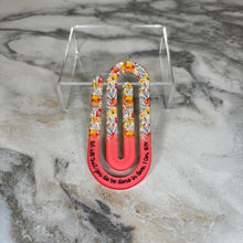 Load image into Gallery viewer, Jumbo Paperclip - Light Pink Religious Floral
