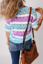 Load image into Gallery viewer, Color Block Round Neck Knit Top
