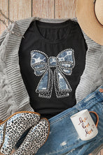 Load image into Gallery viewer, Bow Round Neck Short Sleeve T-Shirt
