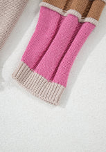 Load image into Gallery viewer, Color Block Round Neck Long Sleeve  Sweater
