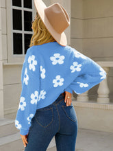 Load image into Gallery viewer, Angel Wings Flower Open Front Long Sleeve Cardigan
