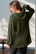 Load image into Gallery viewer, Double Take Full Size Half Button Long Sleeve Hoodie
