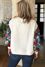 Load image into Gallery viewer, Plus Size Texture Printed Round Neck Long Sleeve Blouse
