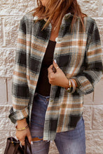 Load image into Gallery viewer, Plaid Collared Neck Button Up Long Sleeve Shirt
