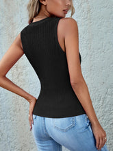 Load image into Gallery viewer, Textured Round Neck Tank
