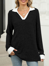 Load image into Gallery viewer, Johnny Collar Long Sleeve T-Shirt
