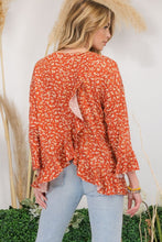 Load image into Gallery viewer, Celeste Full Size Floral Ruffle Detail Top
