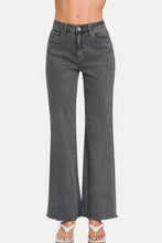 Load image into Gallery viewer, Zenana Acid Washed Frayed Hem Bootcut Jeans
