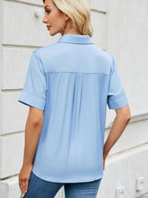 Load image into Gallery viewer, Collared Neck Short Sleeve Shirt
