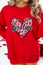 Load image into Gallery viewer, Valentine's Day BE MINE Heart Long Sleeve Sweatshirt
