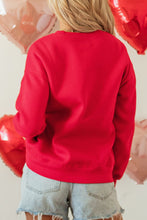 Load image into Gallery viewer, Valentine’s Day XOXO Round Neck Drop Shoulder Sweatshirt
