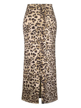 Load image into Gallery viewer, Honey Slit Leopard Midi Skirt
