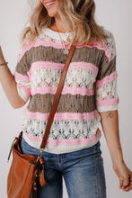 Load image into Gallery viewer, Color Block Round Neck Knit Top
