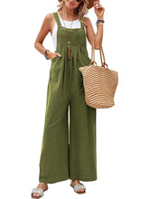 Load image into Gallery viewer, Full Size Square Neck Wide Strap Overalls
