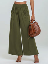 Load image into Gallery viewer, Pocketed Elastic Waist Wide Leg Pants
