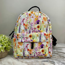 Load image into Gallery viewer, Mini Backpack - White Delicate Floral
