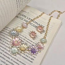 Load image into Gallery viewer, Alloy Rhinestone Daisy Necklace
