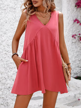 Load image into Gallery viewer, V-Neck Sleeveless Mini Dress
