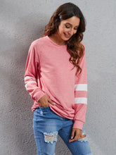 Load image into Gallery viewer, Full Size Striped Round Neck Long Sleeve T-Shirt
