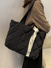 Load image into Gallery viewer, Quilted Nylon Large Tote Bag
