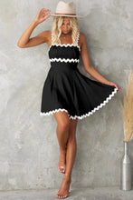 Load image into Gallery viewer, Contrast Trim Square Neck Mini Dress
