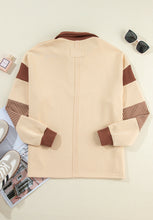 Load image into Gallery viewer, Color Block Johnny Collar Long Sleeve Sweatshirt
