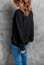 Load image into Gallery viewer, Skull Graphic Round Neck Long Sleeve Sweatshirt
