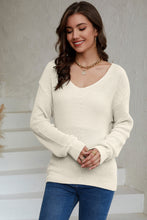 Load image into Gallery viewer, V-Neck Drop Shoulder Sweater
