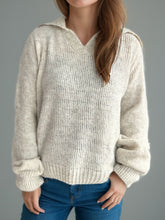 Load image into Gallery viewer, Collared Neck Long Sleeve Sweater
