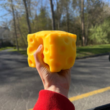 Load image into Gallery viewer, Stress Squishy Toy - Cheese Cube, Jumbo
