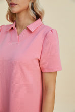 Load image into Gallery viewer, Double Take Full Size Texture Short Sleeve Dress
